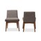 Baxton Studio Walnut Wood Finishing and Gravel Upholstered Dining Side Chair, PK2 133-7146 - alternate 6
